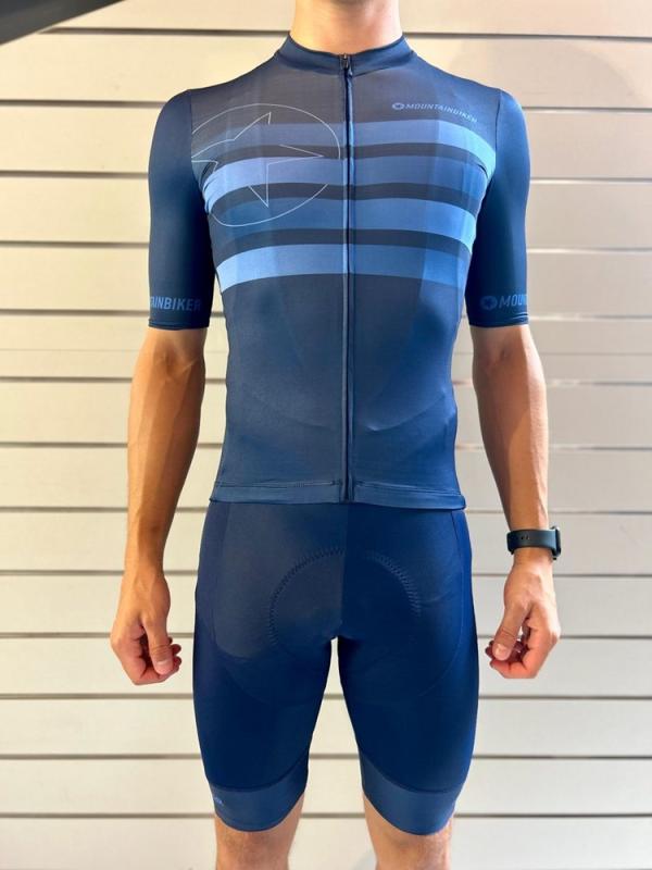 Radtrikot Mountainbiker Classic "Speed SS" blau M