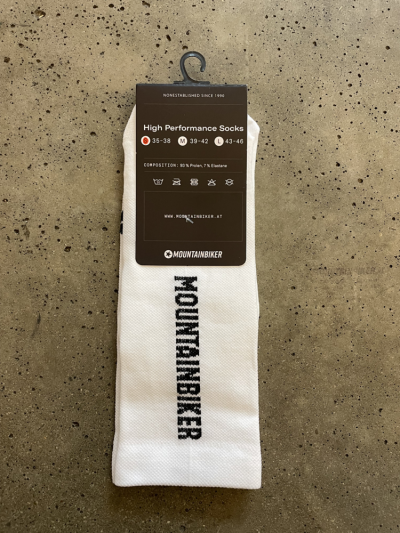 Mountainbiker Socken High Performance wei&szlig; S 35-38 Produktbild 1