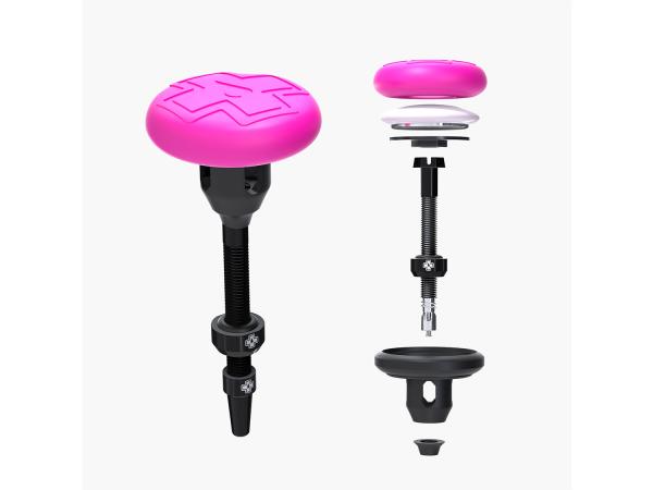 Muc Off Tubeless Tag Holder & 44mm Valve Kit Black  unis black/pink